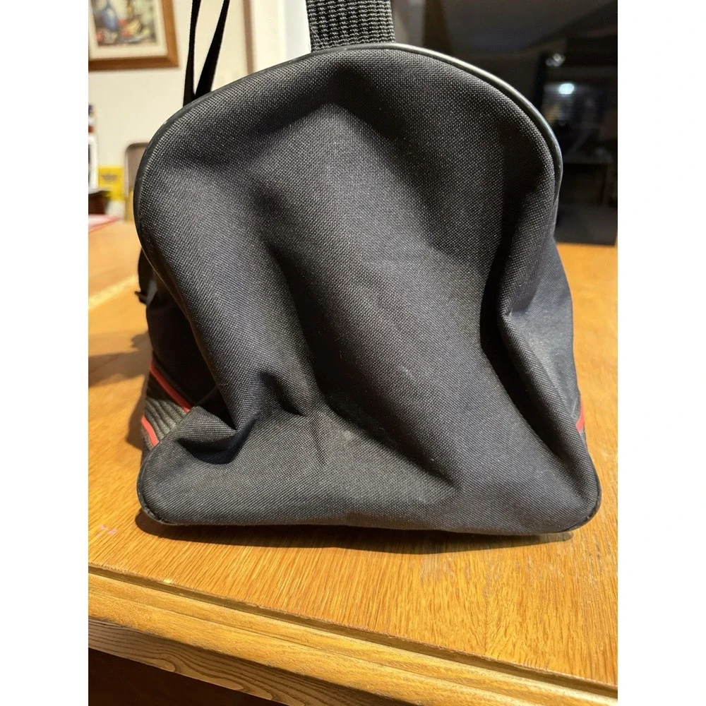 Vintage Drakkar Noir Duffel Bag Black‎ Red Promo Travel Gym Bag Cologne Logo